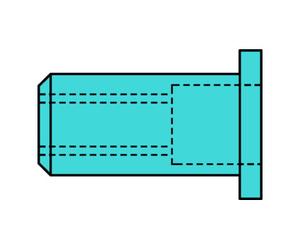 Gesipa Ecrous aveugles Gesipa A2 acier inox M 4 x 6 x 13 Quantité:500