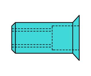 Gesipa Ecrous aveugles Gesipa A2 acier inox tête fraisée M 8 x 11 x 20 Quantité:100