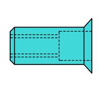 Gesipa Ecrous aveugles Gesipa A2 acier inoxydable tête fraisée M 5 x 7 x 13,5 Quantité:500