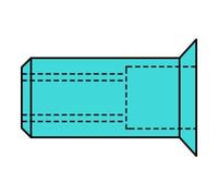 Gesipa Ecrous aveugles Gesipa A2 acier inoxydable tête fraisée M 5 x 7 x 15,5 Quantité:500
