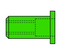 Gesipa Ecrous aveugles Gesipa A4 acier inox M 4 x 6 x 13 Quantité:500
