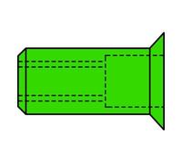 Gesipa Ecrous aveugles Gesipa A4 acier inoxydable tête fraisée M 8 x 11 x 18,5 Quantité:100