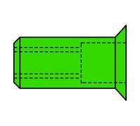 Gesipa Ecrous aveugles Gesipa A4 en acier inoxydable tête fraisée M 4 x 6 x 12 Quantité:500