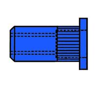 Gesipa Ecrous aveugles Gesipa acier moleté moleté M 4 x 6 x 13 Quantité:500