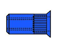 Gesipa Ecrous aveugles Gesipa acier tête fraisée moletée moletée M 4 x 6 x 13,5 Quantité:500