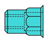 Gesipa Ecrous aveugles Gesipa écrous hexagonaux section A2 acier inox petite tête M8x11x17 Quantité:100