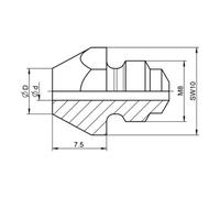 Gesipa Embout buccal Gesipa 10/30 K (pour rivets aveugles en plastique) Quantité:1
