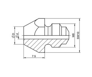 Gesipa Embout buccal Gesipa 10/40 K (pour rivets aveugles en plastique) Quantité:1