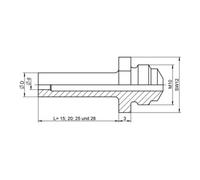 Gesipa Embout buccal Gesipa 17/45 pièce de rechange longueur spéciale 28 mm Quantité:1