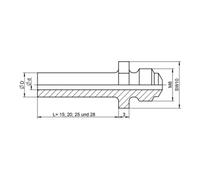 Gesipa Embout buccal Gesipa pièce de rechange 10/27 longueur spéciale 15 mm Quantité:1