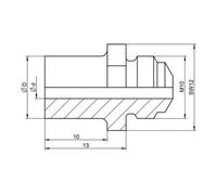 Gesipa Embout buccal Gesipa V-16/24 (version allongée de 10 mm) Quantité:1