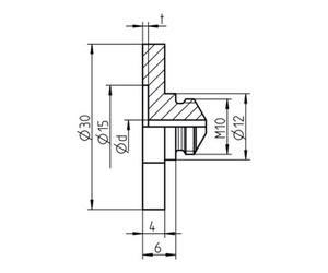 Gesipa Embout d'embouchure de la plaque de pièce de rechange Gesipa 16/29 (avec renfoncement) Quantité:1
