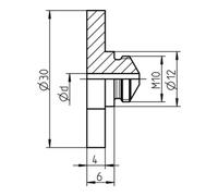 Gesipa Embout d'embout Gesipa P 16/27 (sans découpe) pour tête fraisée Quantité:1