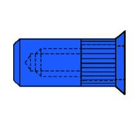 Gesipa Gesipa CAP écrous aveugles rivets aveugles acier tête fraisée M 6 x 9 x 23 Quantité:100