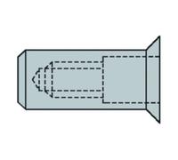 Gesipa Gesipa CAP écrous aveugles rivets aveugles aluminium tête fraisée M 8 x 11 x 25,5 Quantité:100