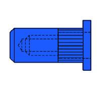 Gesipa Gesipa CAP écrous rivets aveugles acier M 4 x 6 x 17 Quantité:500