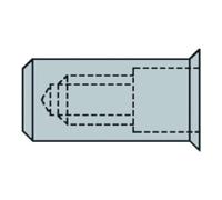 Gesipa Gesipa CAP écrous rivets aveugles aluminium petite tête M 4 x 6 x 16 x 16 Quantité:500