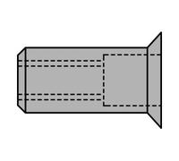 Gesipa Gesipa écrous aveugles rivets aveugles aluminium tête fraisée M 5 x 7 x 15,5 Quantité:500