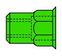 Gesipa Gesipa écrous aveugles rivets aveugles tête hexagonale A4 acier inoxydable petite tête M4x6x11 Quantité:500