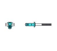Gesipa Gesipa GBulb A2 acier inoxydable 4,8 x 13 Quantité:500
