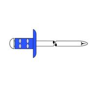 Gesipa Gesipa PolyGrip PolyGrip Rivet aveugle à tige multiple acier/galvanisé K 12 4 x 13 S Quantité:500