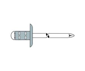 Gesipa Gesipa PolyGrip Rivet aveugle multigamme Alu/A 2 K 9,5 3,2 x 9,5 S Quantité:1000