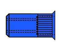 Gesipa Gesipa rivets aveugles écrous acier moletés petite tête M 5 x 7 x 12,5 Quantité:500