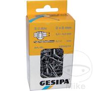 GESIPA Pack 100 rivets aveugles tête plate ronde 3 X 12