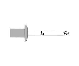 Gesipa Rivet aveugle étanche Cap® tige de rivet d x l 4 x 9,5 mm aluminium / acier 500 Quantité:500