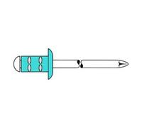 Gesipa Rivet POP PolyGrip® tige de rivet d x l 3,2 x 8 mm acier inoxydable 1000 un. GES Quantité:1000