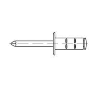 Gesipa 1433874 Rivet aveugle polyvalent acier acier 250 pc(s)