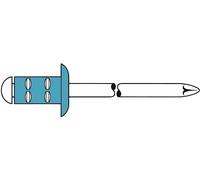 GESIPA Rivet POP PolyGrip® tige de rivet D. x l 4 x 10 mm acier inoxydable 75...
