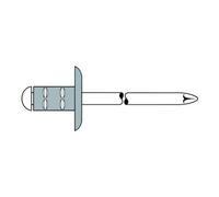 Gesipa Rivet POP PolyGrip® tige de rivet d x l 4 x 10 mm K12 aluminium / acier inoxydab Quantité:500