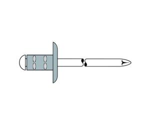 Gesipa Rivet POP PolyGrip® tige de rivet d x l 4 x 13 mm K12 aluminium / acier 500 un. Quantité:500