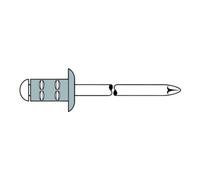Gesipa Rivet POP PolyGrip® tige de rivet d x l 4 x 17 mm aluminium / acier inoxydable 5 Quantité:1