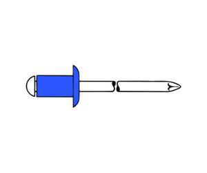Gesipa Rivet POP tige de rivet d x l 4 x 8 mm acier / acier 500 un. GESIPA Quantité:500