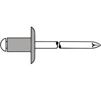 GESIPA Rivet POP tige de rivet D. x l. 5 x 20 mm K11 aluminium/acier 250 pièce