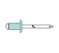 Gesipa Rivet POP tige de rivet d x l 6 x 18 mm aluminium / acier 250 un. GESIPA Quantité:250