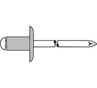 Gesipa Rivets Aveugles en aluminium/acier Grande Tête K 12, 4 x 12 mm, Lot de 500