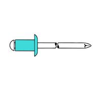 Gesipa Rivets aveugles Gesipa A2 acier inoxydable 4 x 20 Quantité:500