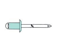 Gesipa Rivets aveugles Gesipa Alu/Nirosta 5 x 35 Quantité:100