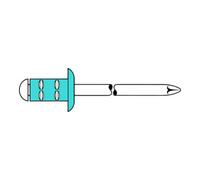 Gesipa Rivets aveugles Gesipa PolyGrip A2 Acier inoxydable 6,4 x 13 Quantité:250