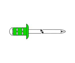 Gesipa Rivets aveugles Gesipa PolyGrip A4 Acier inoxydable 4,8 x 10 Quantité:500