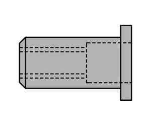 Gesipa Support en aluminium pour écrou à rivet Gesipa. C'est plat. M 4x 6x11,0 Quantité:500