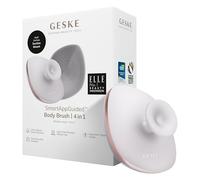 GESKE Body Brush | 4 in 1 | Design avec anneau métallique | Brosse nettoyante | Nettoyage en profondeur professionnel | Poils en silicone souples | Poignée ergonomique à deux doigts