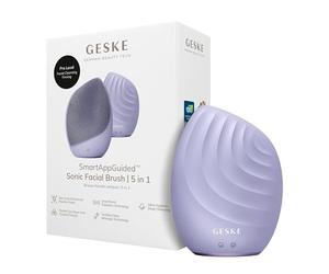 GESKE | Brosse faciale SmartAppGuided™ 5 in 1 | Brosse nettoyante visage électrique | Brosse silicone souple | Nettoyage professionnel visage | Appareil de nettoyage visage | Masseur facial