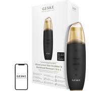 GESKE SmartAppGuided MicroCurrent Skin Scrubber & Blackhead Remover 9 in 1 Skincare Tools Face Cleaning Anti Aging and Cleansing Professional Face Lift Blackhead Remover Gris