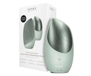 GESKE SmartAppGuided Sonic Thermo Brosse faciale | 6 en 1 | Nettoyage de la peau | Brosse nettoyante avec fonction thermique | Masseur facial | Brosse électrique pour le visage | Appareil de nettoyage