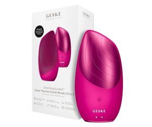 GESKE SmartAppGuided Sonic Thermo Brosse faciale | 6 en 1 | Nettoyage de la peau | Brosse nettoyante avec fonction thermique | Masseur facial | Brosse électrique pour le visage | Appareil de nettoyage