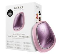 GESKE | SmartAppGuided™ Sonic Warm & Cool Mask | 9 in 1 | Masque facial Beauty LED | LED à spectre complet + thérapie lumière rouge | Chaleur | Fraîcheur | Absorption accrue des soins | Masseur facial